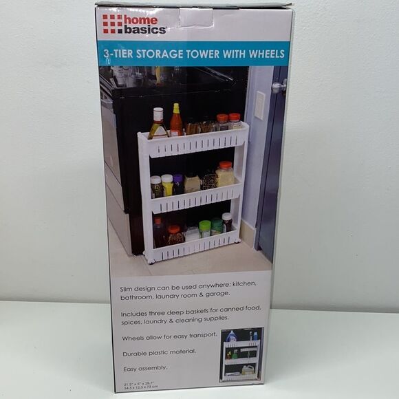 🔥Home Basics 21.5-in W x 28.75-in H White Freestanding Utility Storage Cabine - Picture 11 of 12